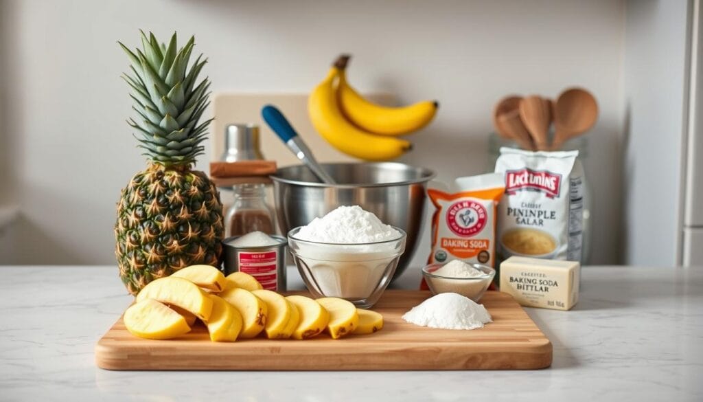 Pineapple Banana Bread Ingredients