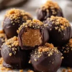 Delicious Butterfinger Balls made with creamy peanut butter and crushed Butterfinger bars