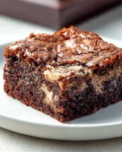 Delicious German Chocolate Dump Cake topped with coconut and pecan frosting