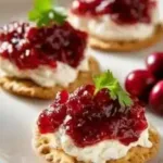 Zippy cranberry appetizer served on a festive platter
